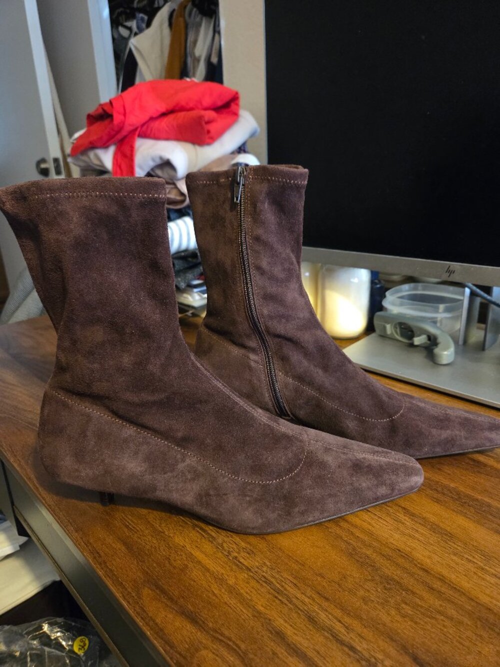 Madewell The Ciel Glove Ankle Boot Suede 9.5 NWOT